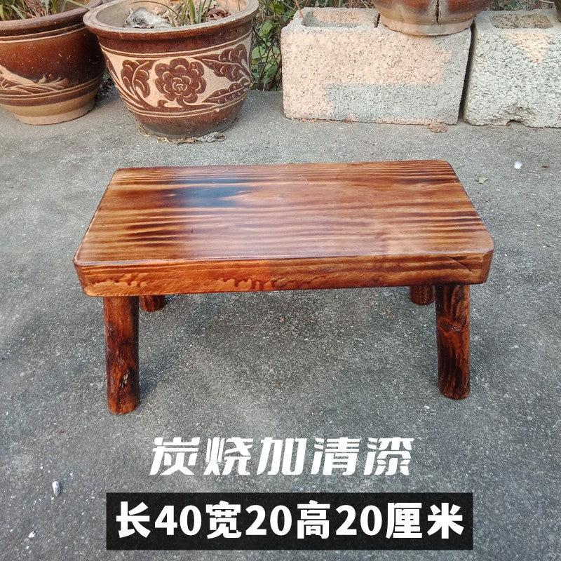 Solid wood footstep, small wooden stool, small low stool, small stool, living room storage, flower rack, elevated height, small stool, laundry and shoe changing